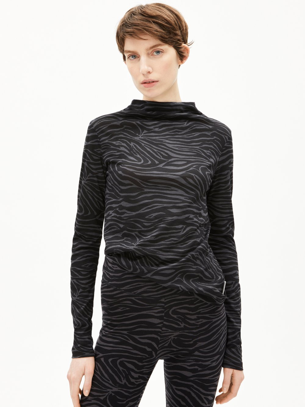 Thumbnail - ARMEDANGELS Langarmshirt Damen Baumwolle mehrfarbig gemustert, XS