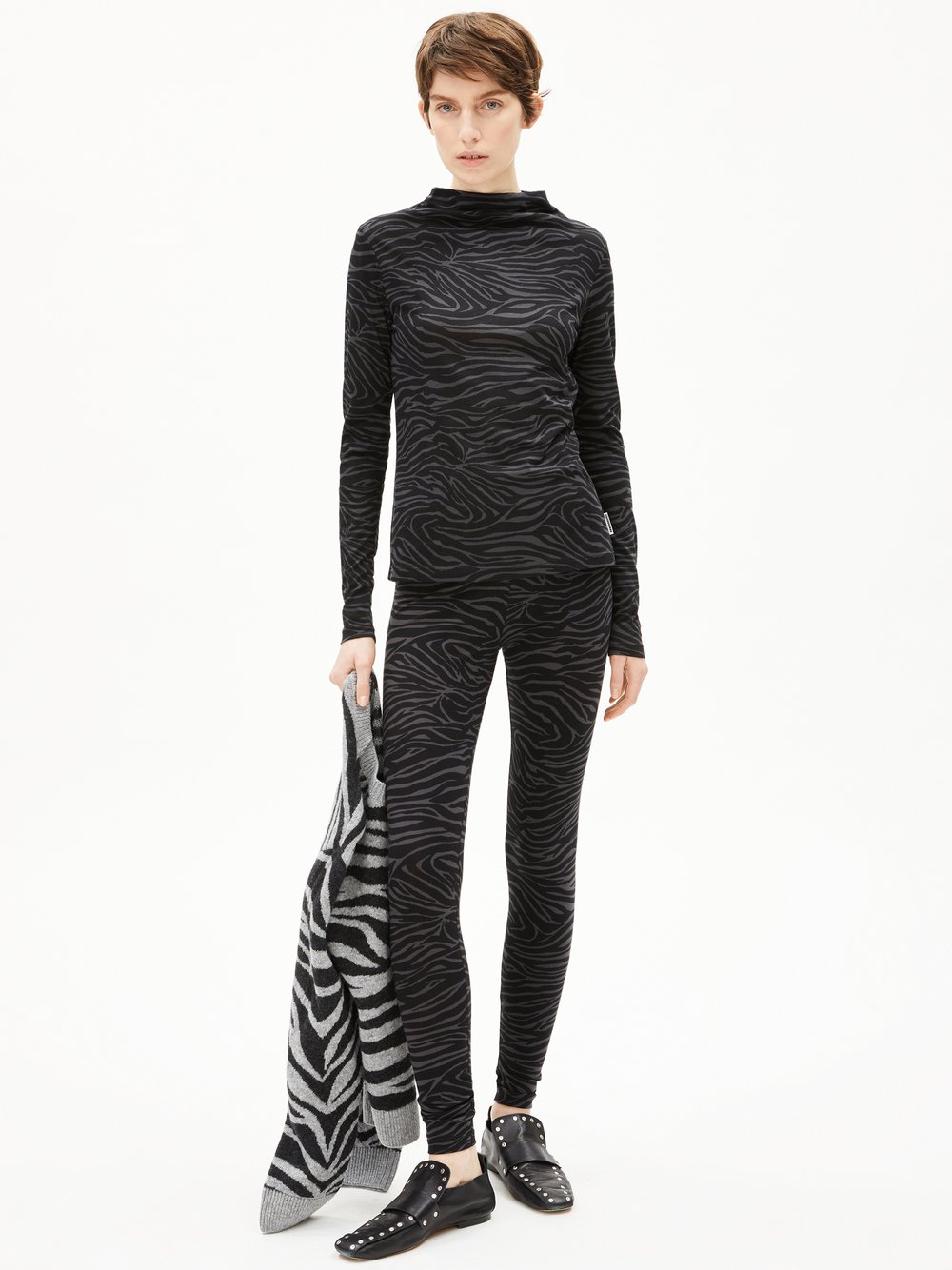 Thumbnail - ARMEDANGELS Leggings Damen Baumwolle mehrfarbig gemustert, XL