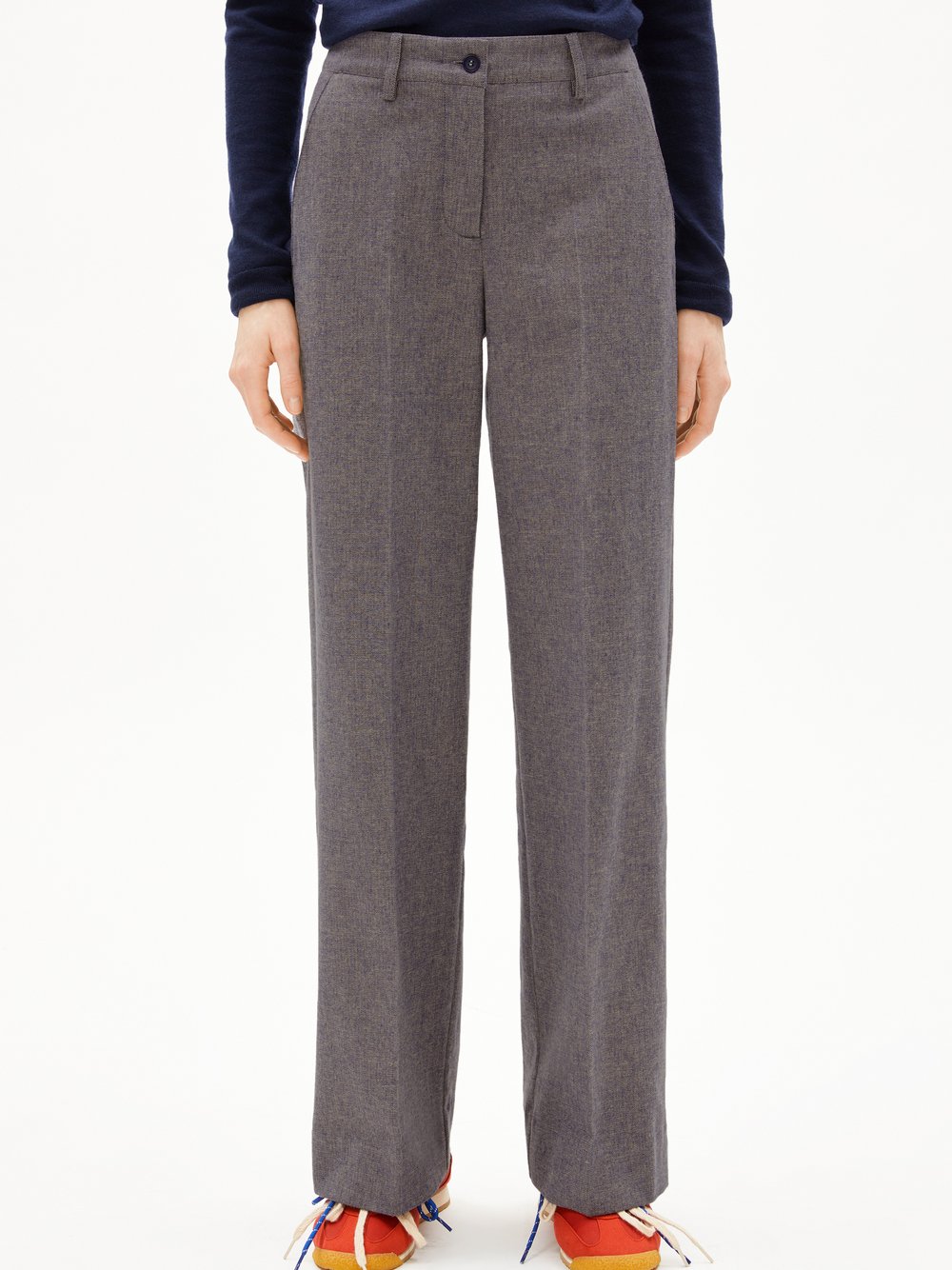 ARMEDANGELS Stoffhose Damen Baumwolle mehrfarbig strukturiert, M