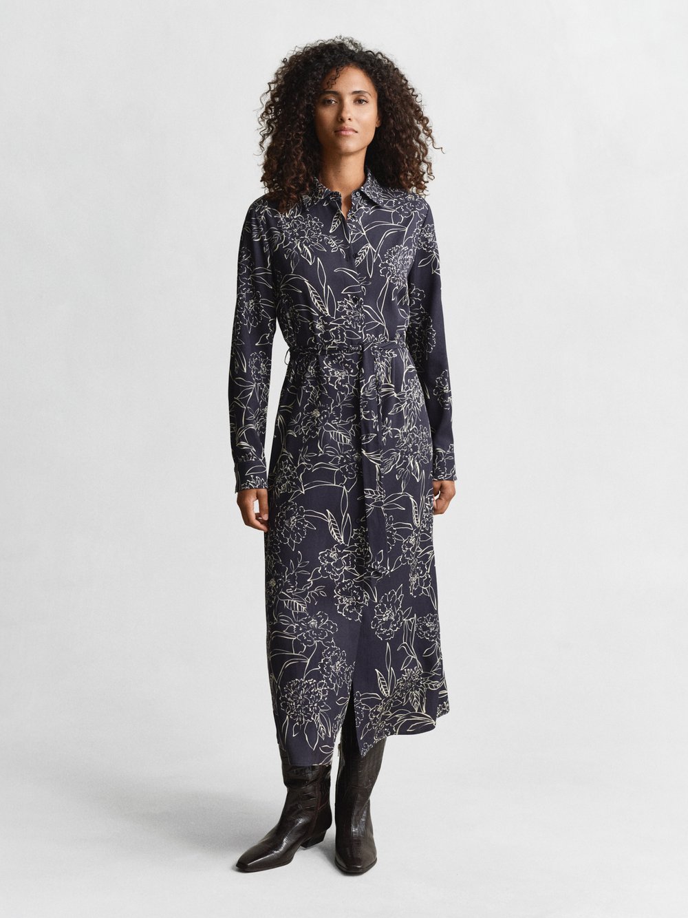 Gant Blusenkleid Damen Viskose mehrfarbig gemustert, 34