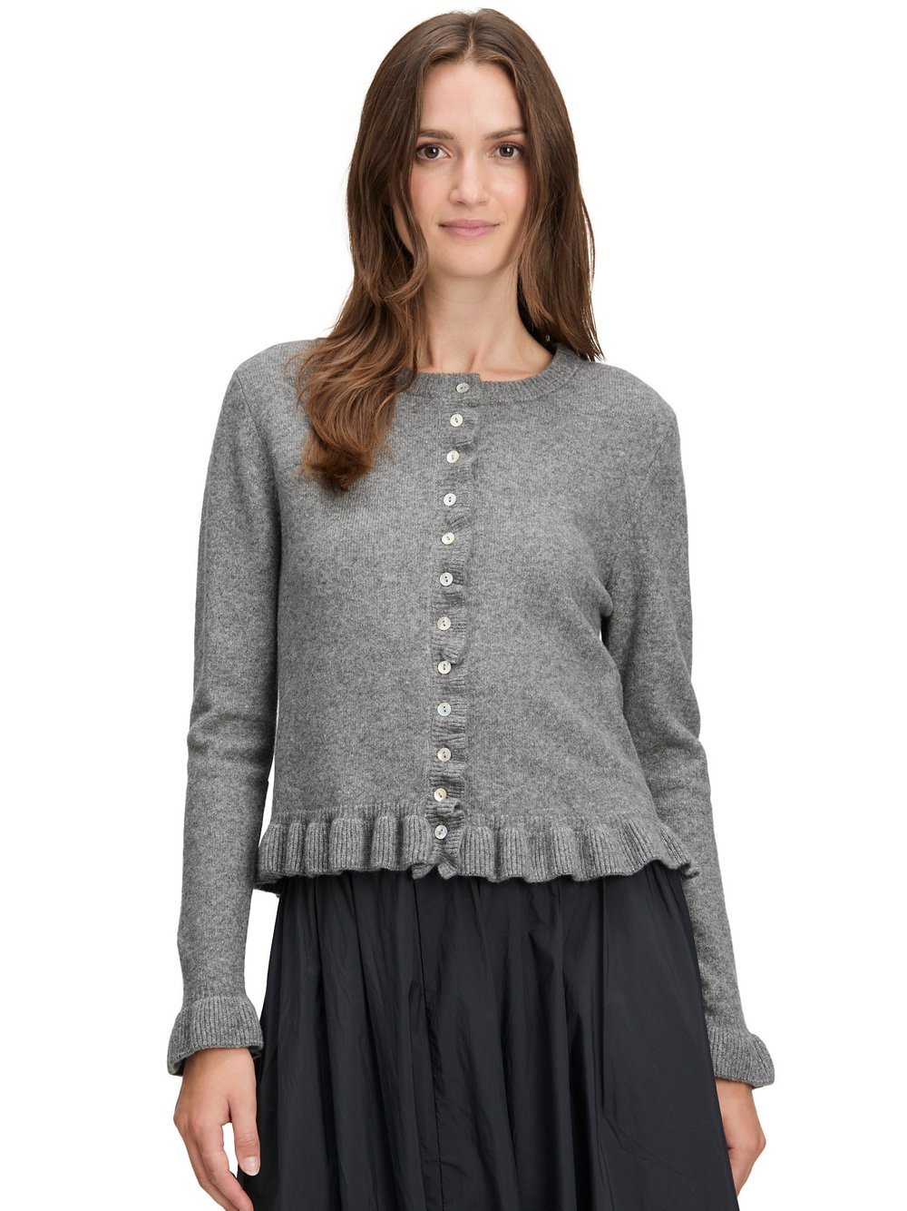 Cartoon Strickjacke mit Wolle Damen grau, 42