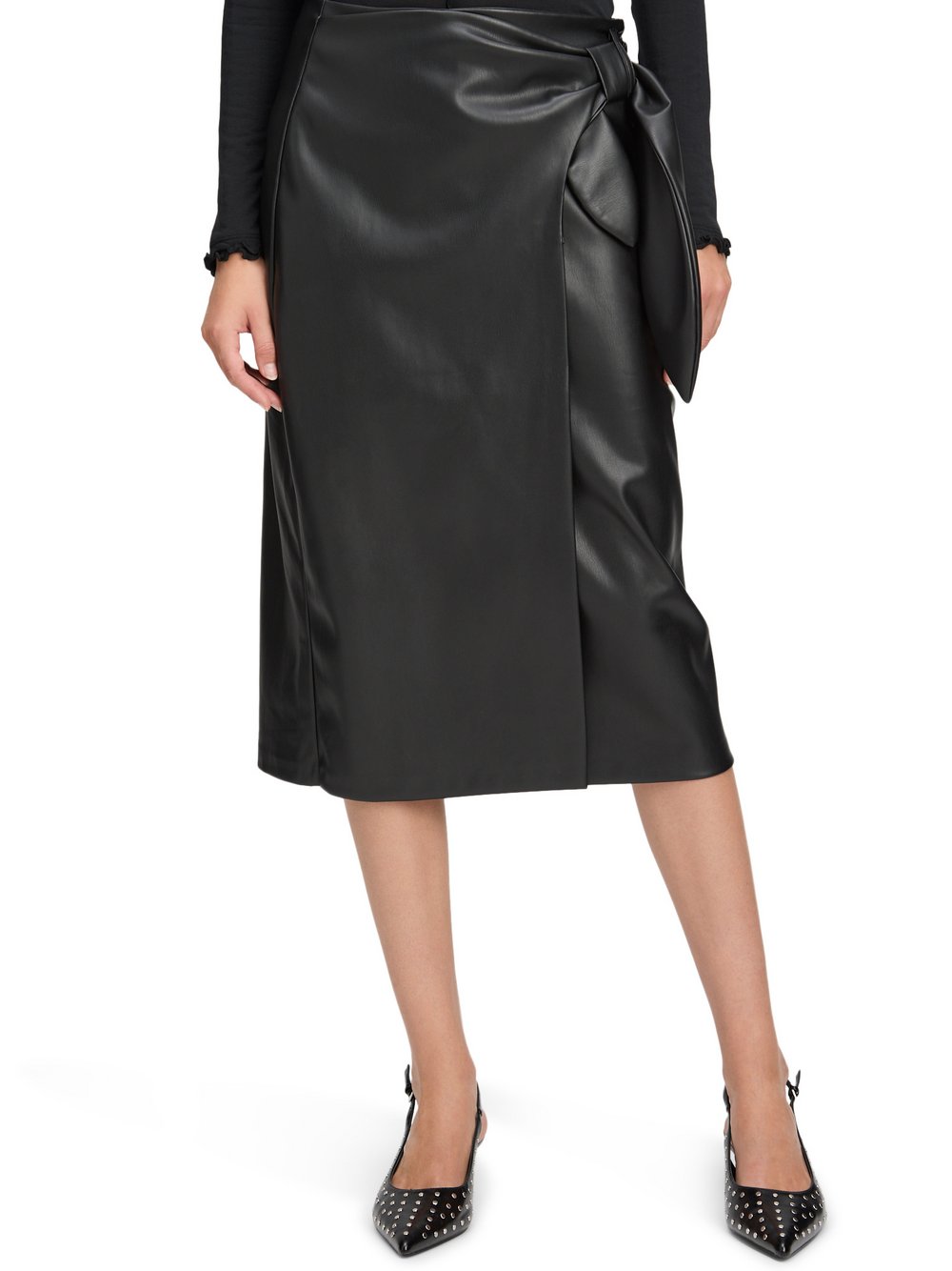 Thumbnail - Cartoon Kunstlederrock Damen schwarz, 44