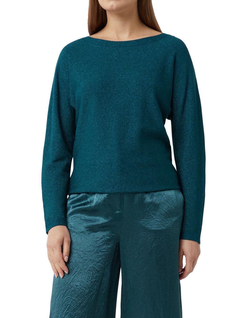 comma Strickpullover Damen Viskose grün meliert, 36