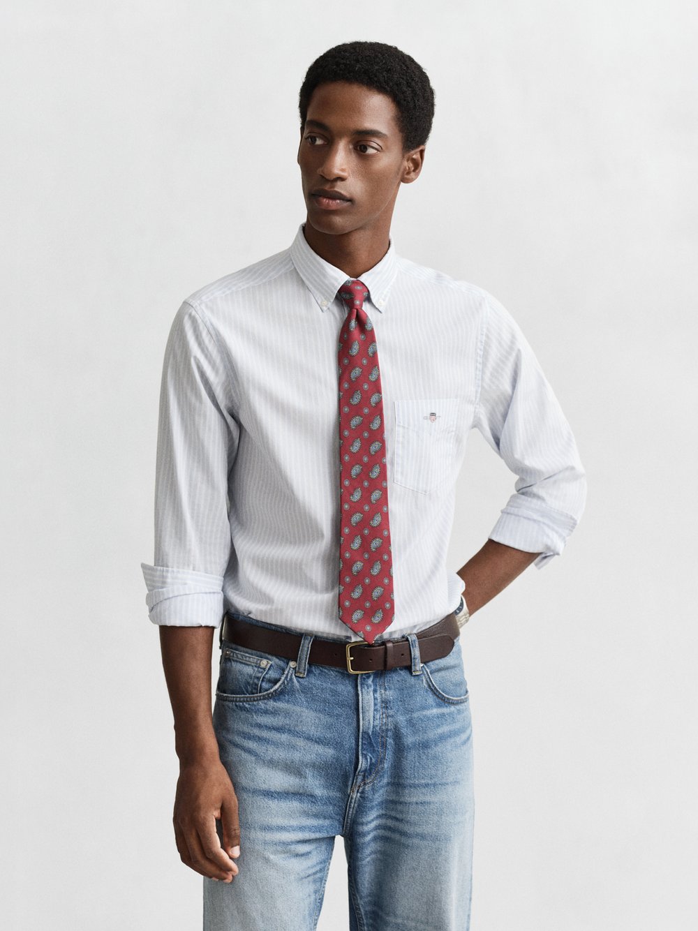 Gant Freizeithemd Herren Regular Fit Baumwolle mehrfarbig gestreift, M