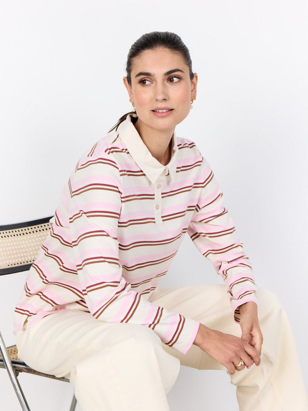 soyaconcept® Poloshirt Damen Baumwolle mehrfarbig gestreift, XS