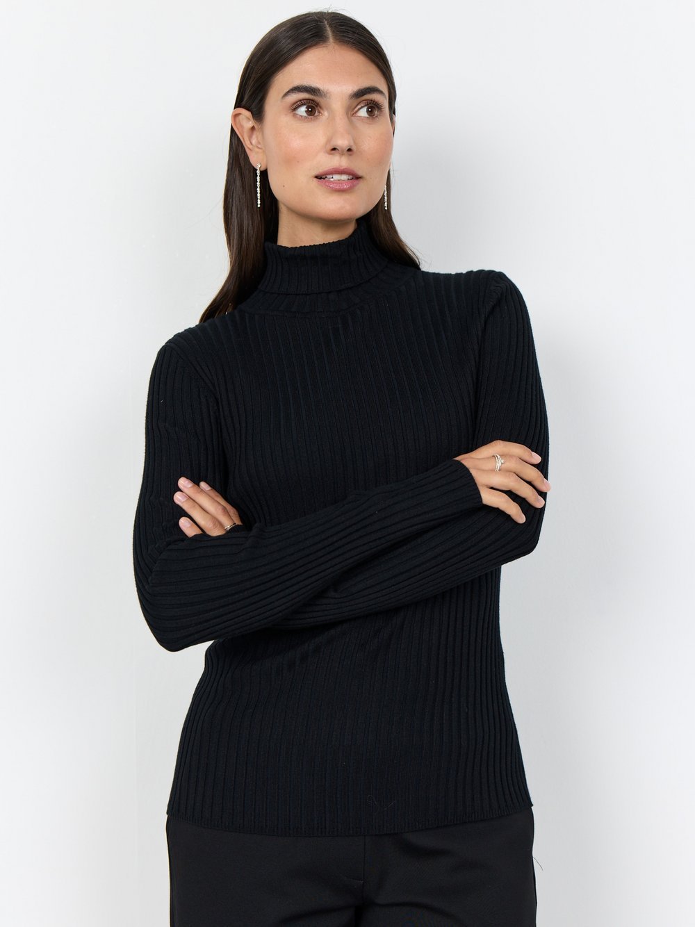 soyaconcept® Strickpullover Damen Viskose schwarz, S