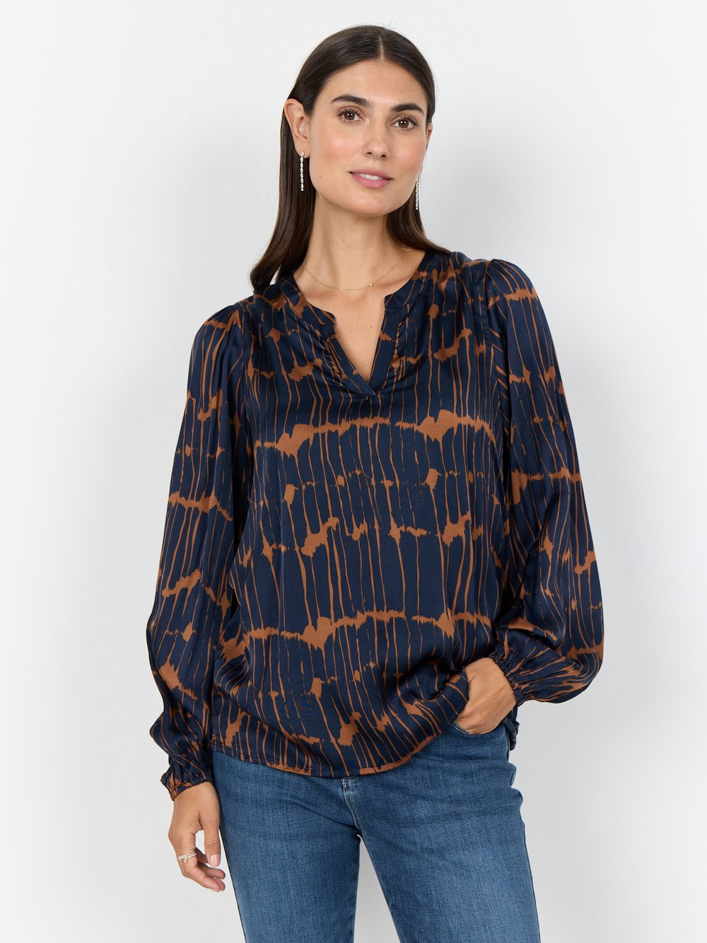 Thumbnail - soyaconcept® Blusenshirt Damen Viskose mehrfarbig gemustert, M