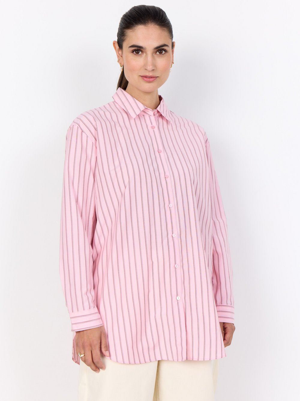 soyaconcept® Hemdbluse Damen Baumwolle mehrfarbig gestreift, L