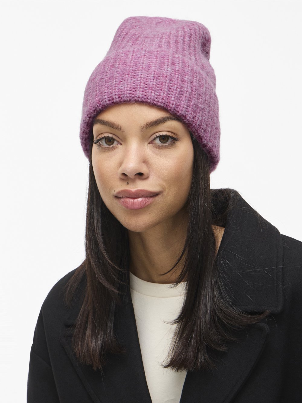 Vila Beanie Damen Polyamid pink meliert, ONE SIZE