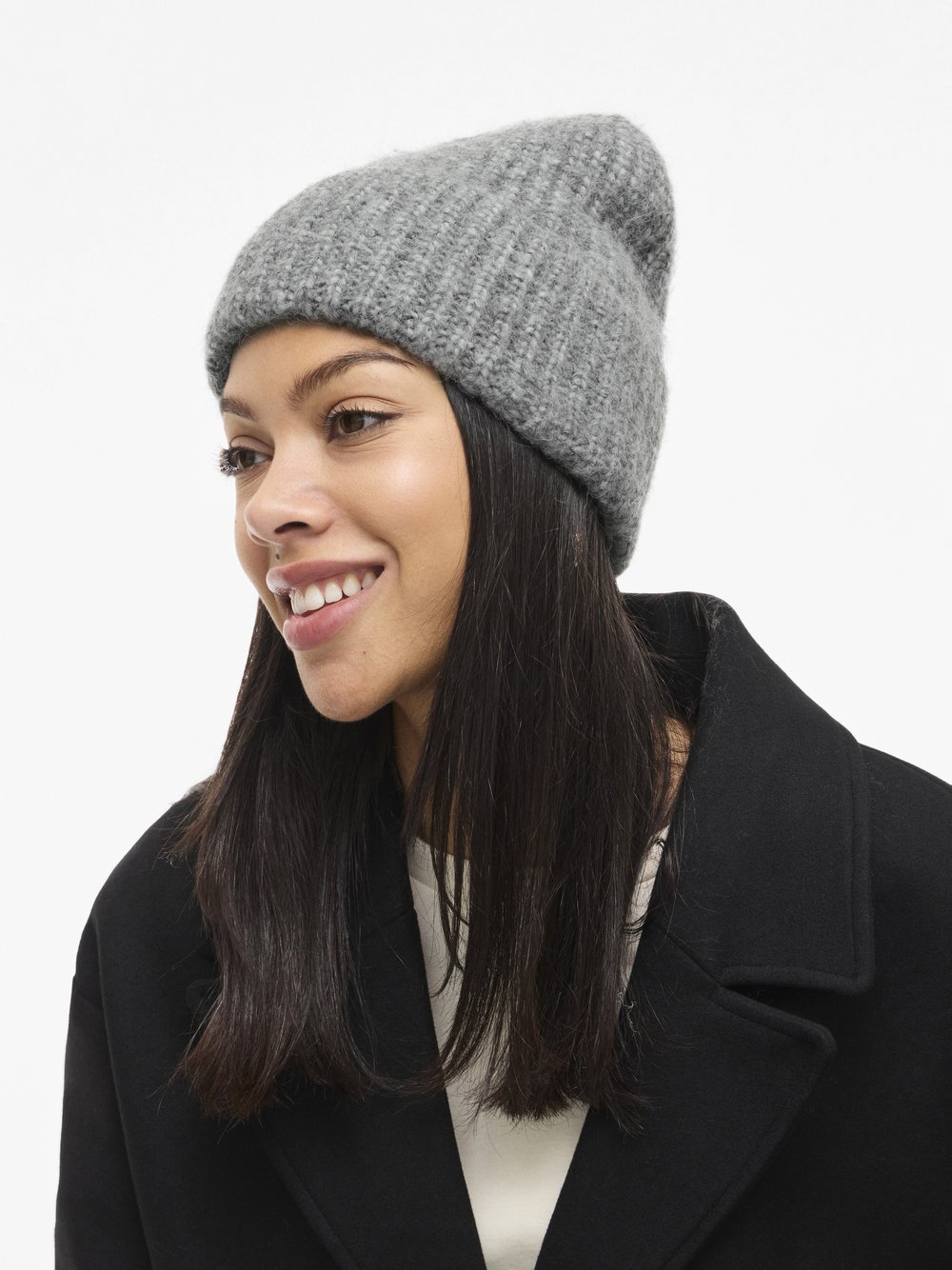 Vila Beanie Damen Polyamid grau meliert, ONE SIZE