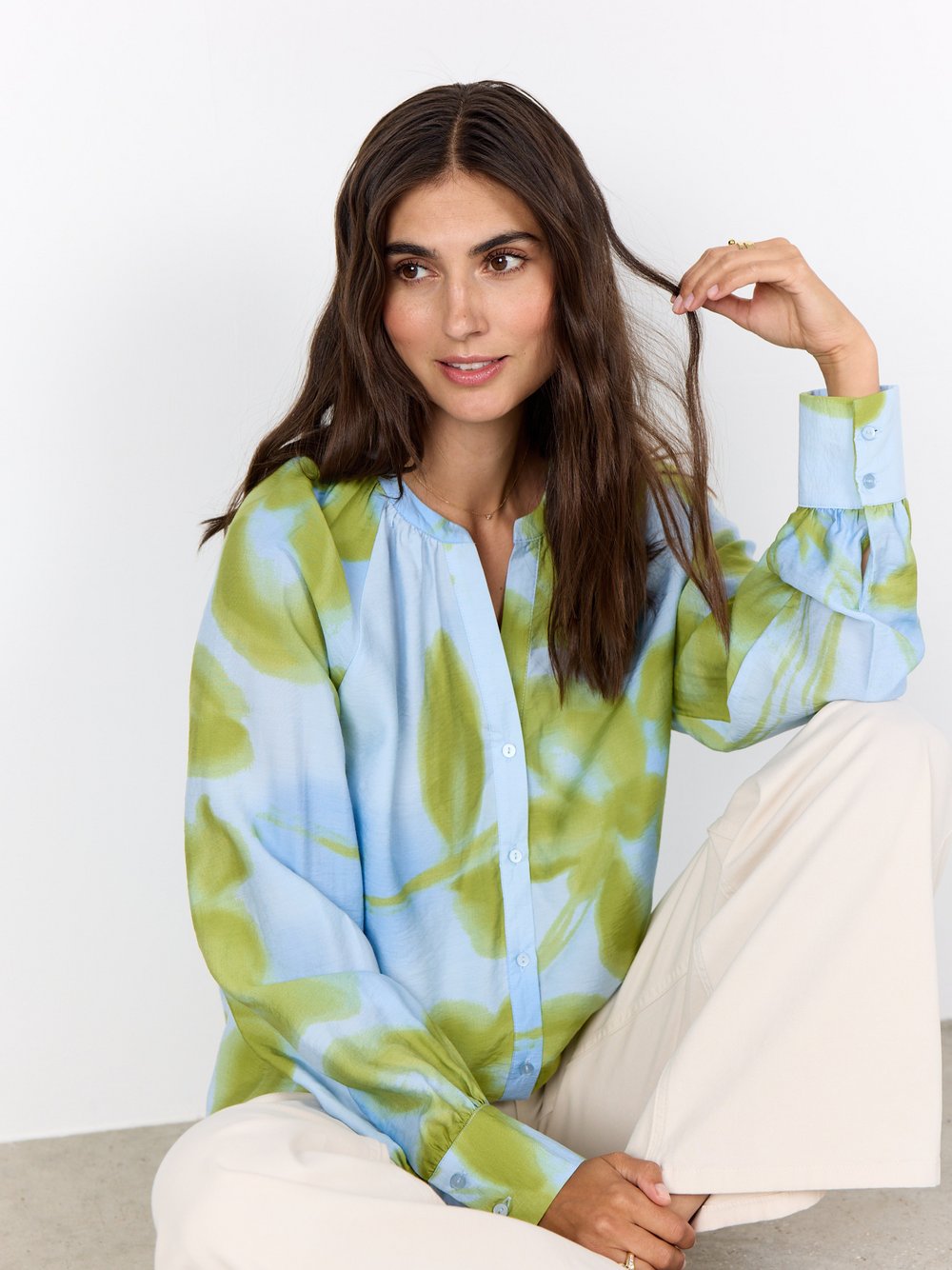 Thumbnail - soyaconcept® Bluse Damen Viskose mehrfarbig gemustert, S