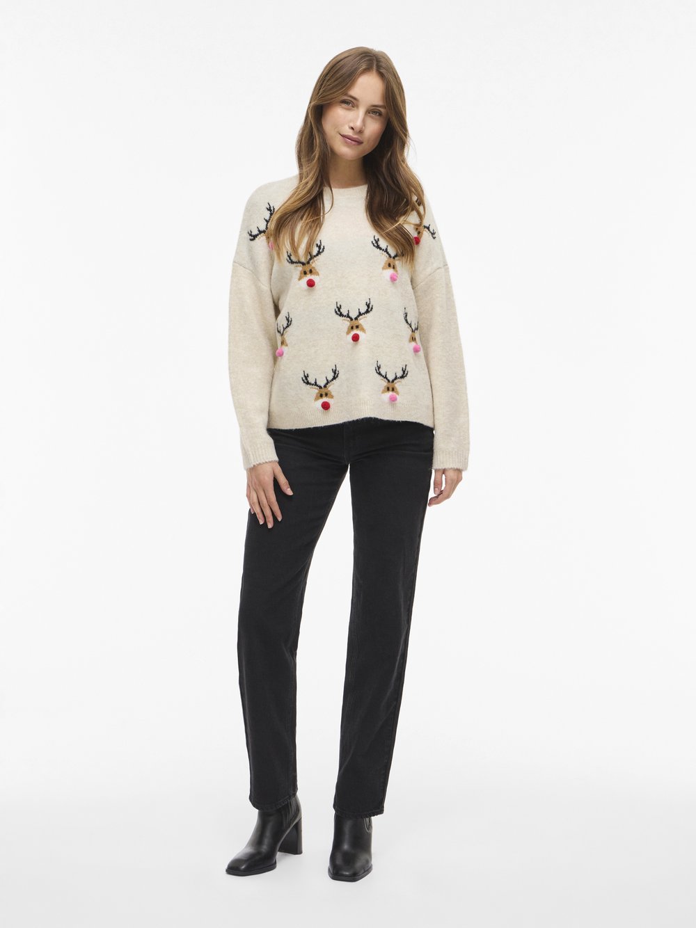 Vila Pullover Damen mehrfarbig gemustert, S