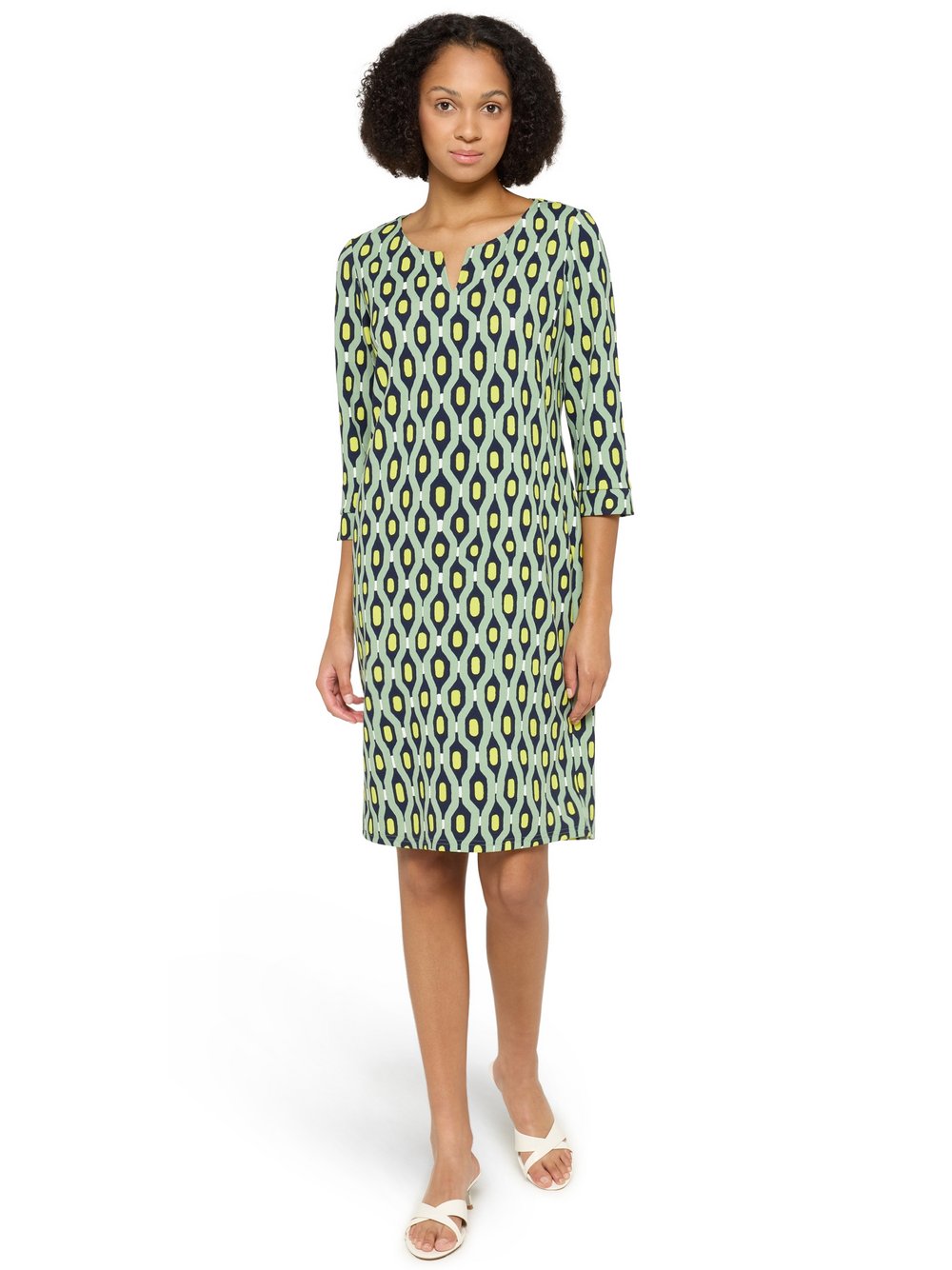 Cartoon Jerseykleid Damen mehrfarbig gemustert, 36