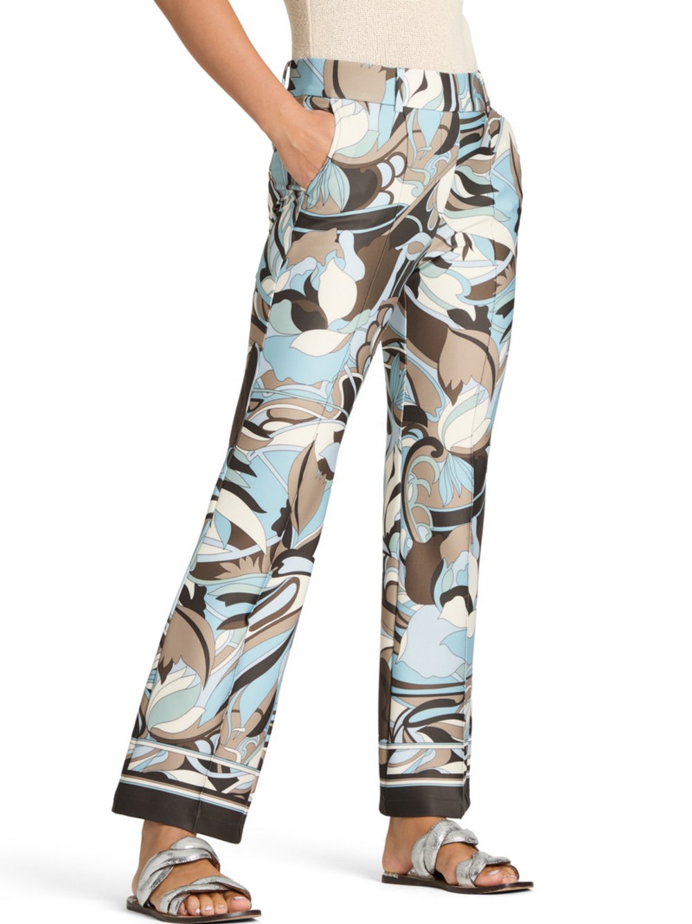 Cambio Stoffhose Damen mehrfarbig gemustert, 38