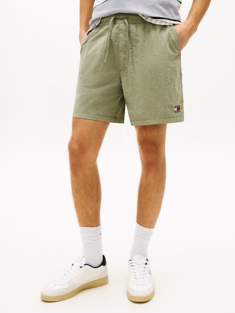 Tommy Jeans spodenki kąpielowe Mężczyźni Sztuczne włókno zielony, M