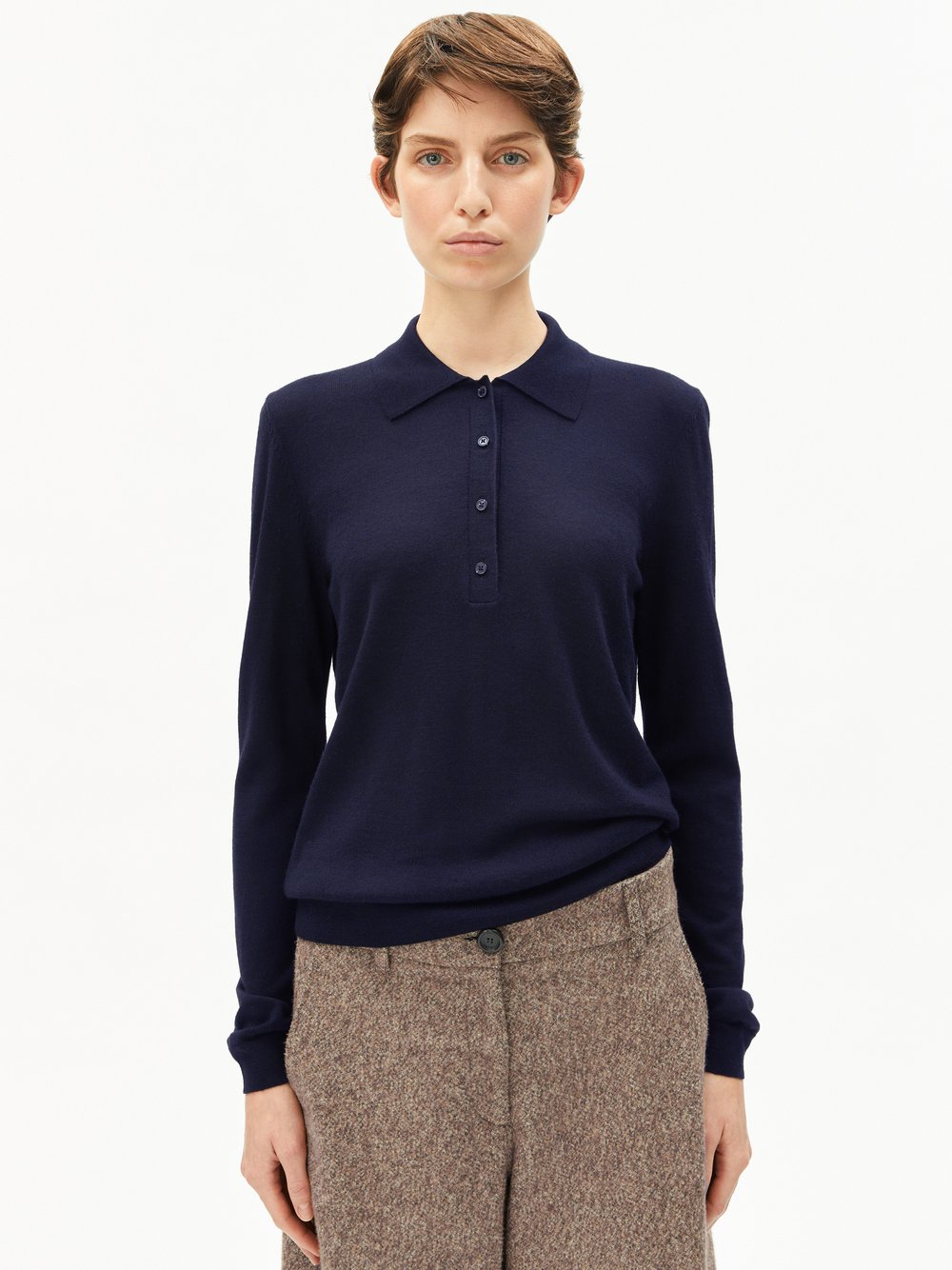 ARMEDANGELS Strickpullover aus Merinowolle Damen Wolle blau, XS