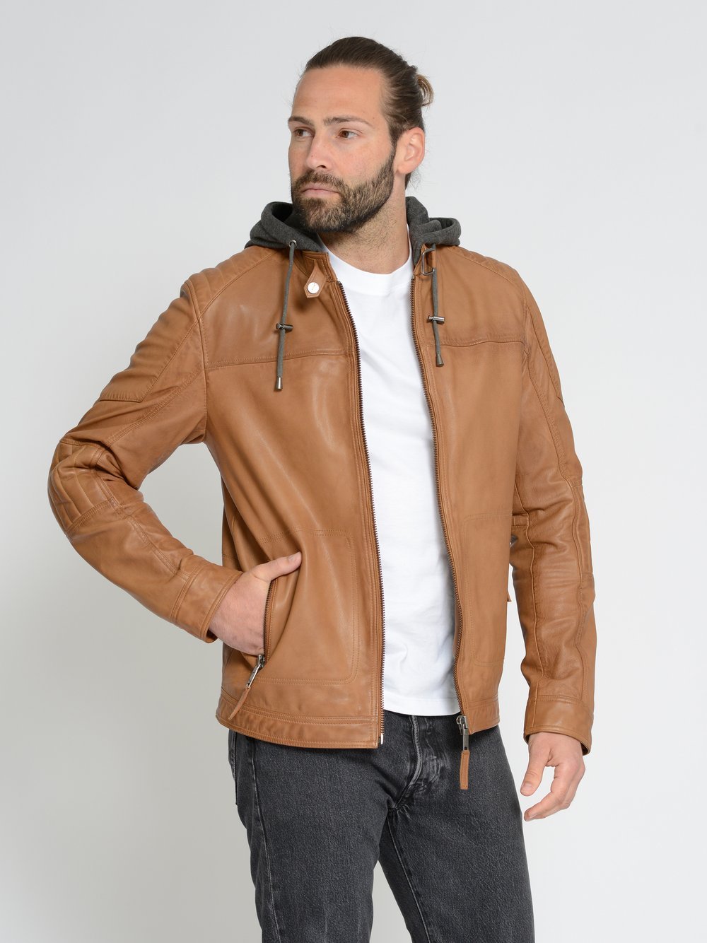 Maze Lederjacke Herren braun, L