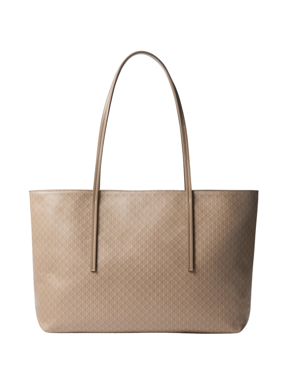 Calvin Klein shopper Kobiety Sztuczna skóra brązowy|biały