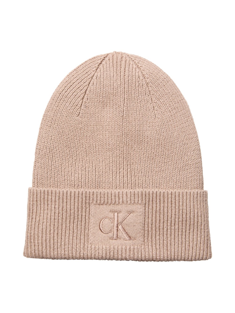 Calvin Klein Wollmütze mit Cashmere-Anteil Damen Wolle braun, ONE SIZE