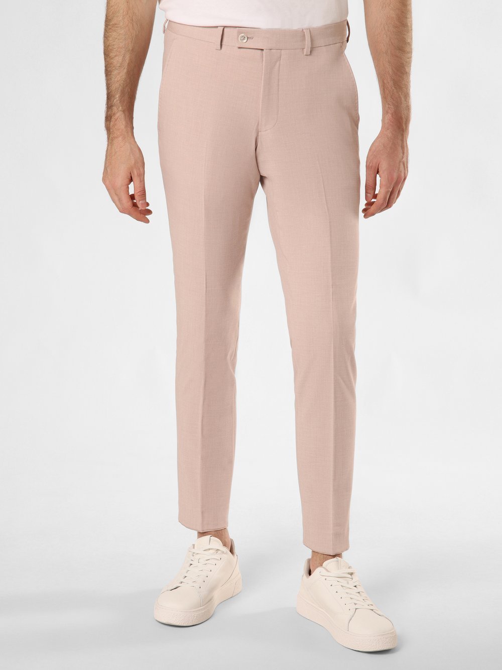 Finshley & Harding London Spodnie - Hoxdon Mężczyźni Slim Fit różowy marmurkowy, 50