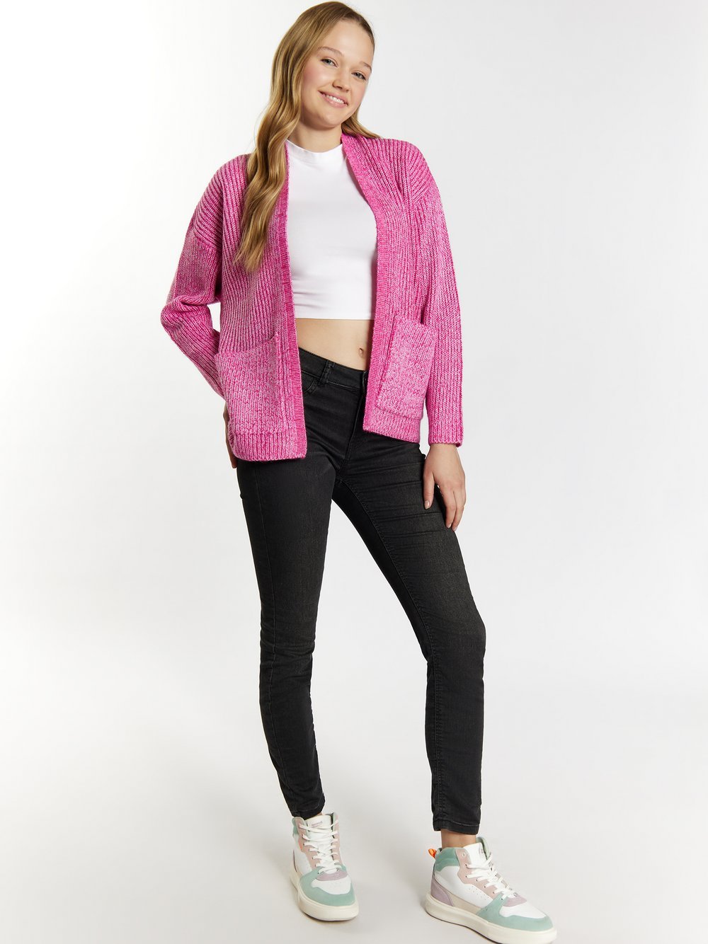 MyMo Strick Cardigan Damen Polyamid pink, L