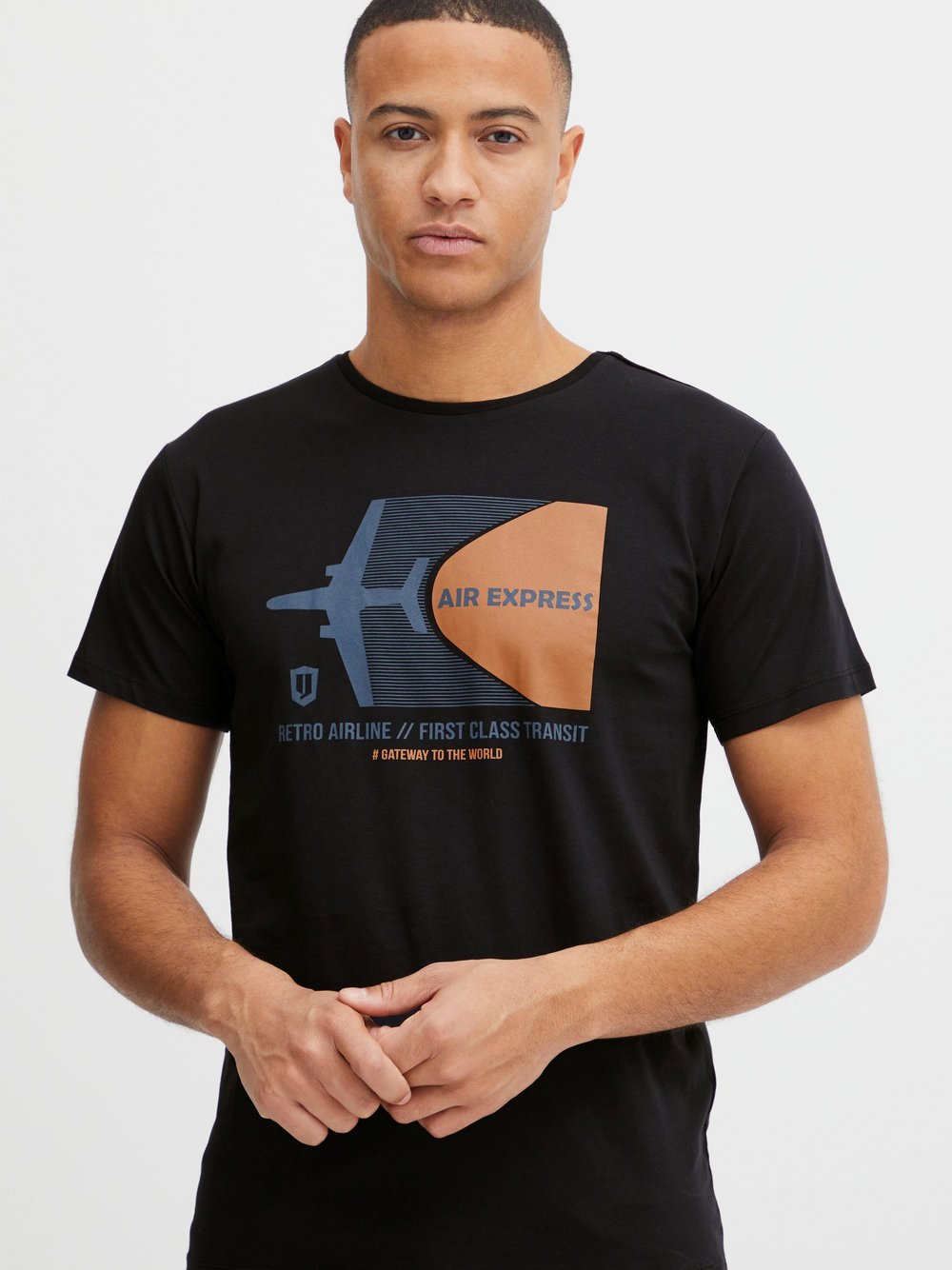 Indicode T-Shirt Herren Baumwolle schwarz bedruckt, XXL