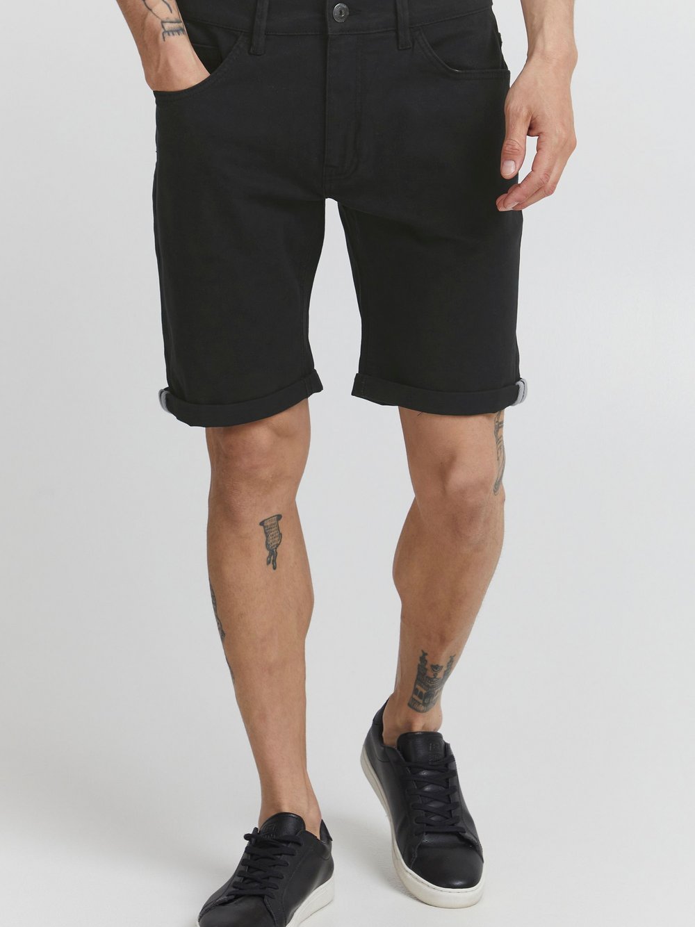 Indicode Jeansshorts Herren Baumwolle schwarz, S