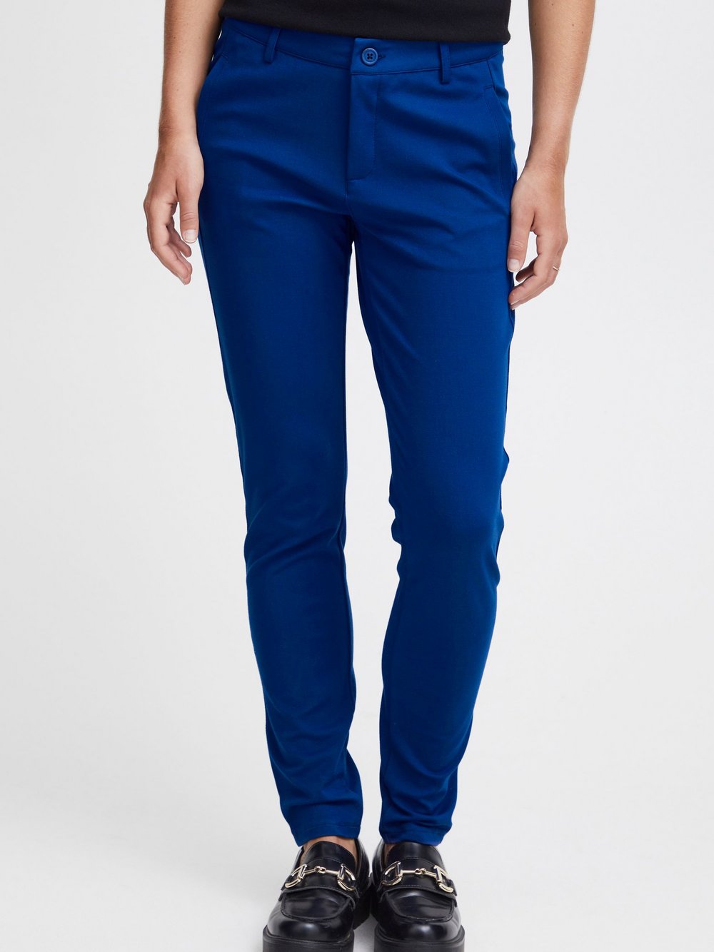 fransa Stoffhose Damen Viskose blau, 36