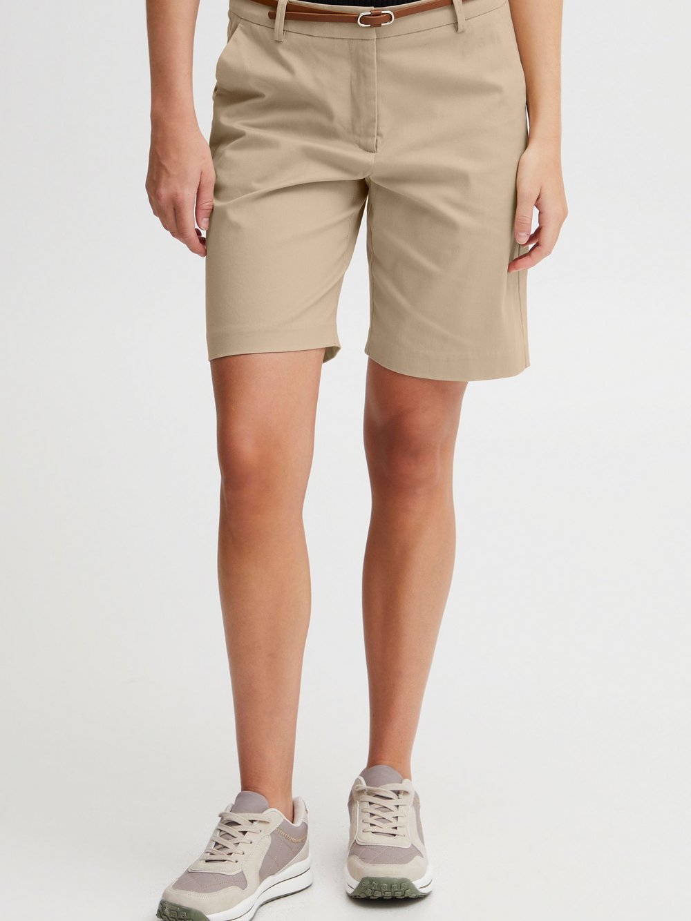 OXMO Shorts Damen Baumwolle beige, 36