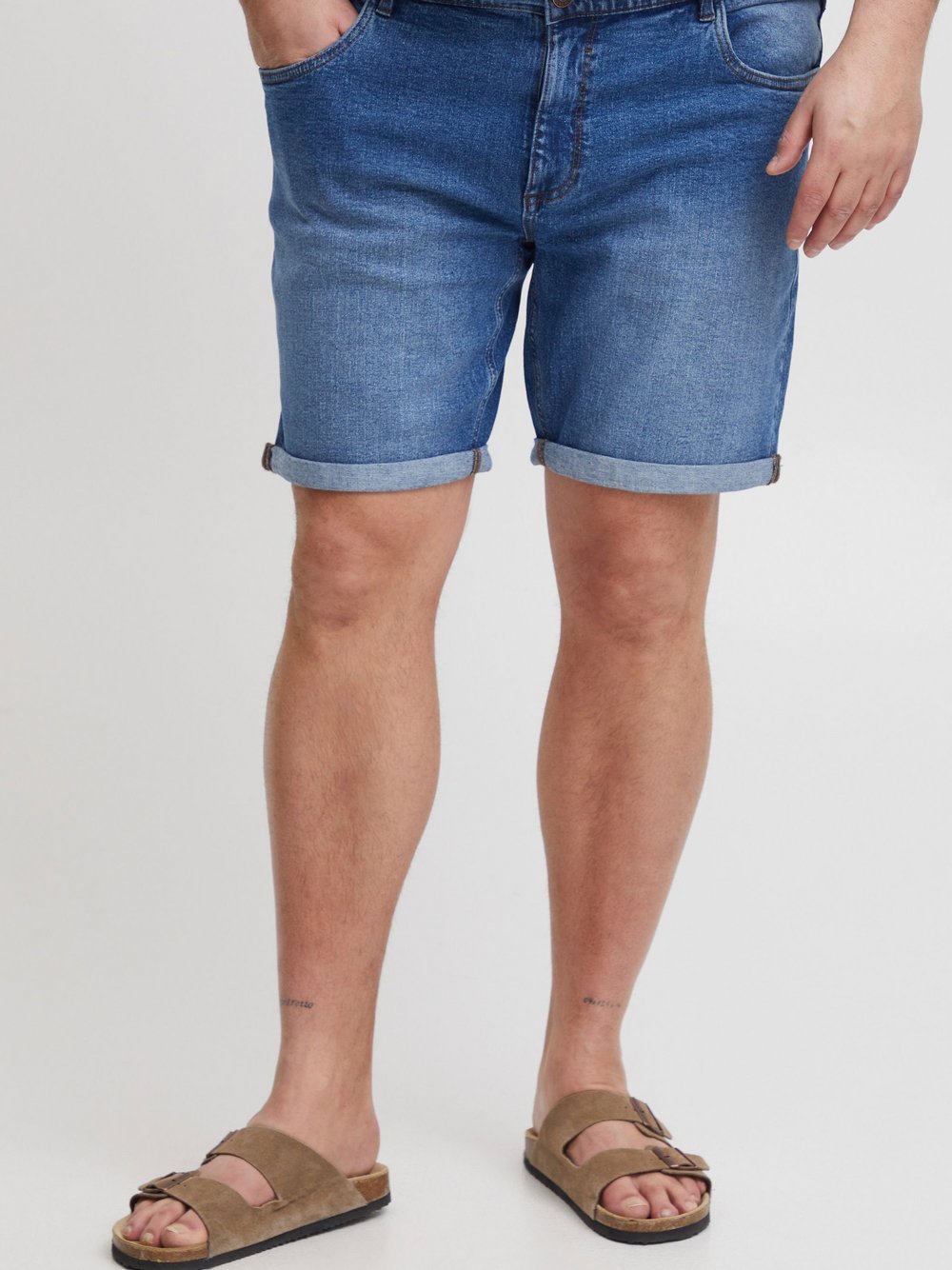 BLEND Jeansshorts Herren Baumwolle blau, XXXXL