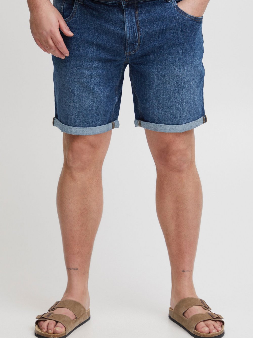 BLEND Jeansshorts Herren Baumwolle blau, 6XL