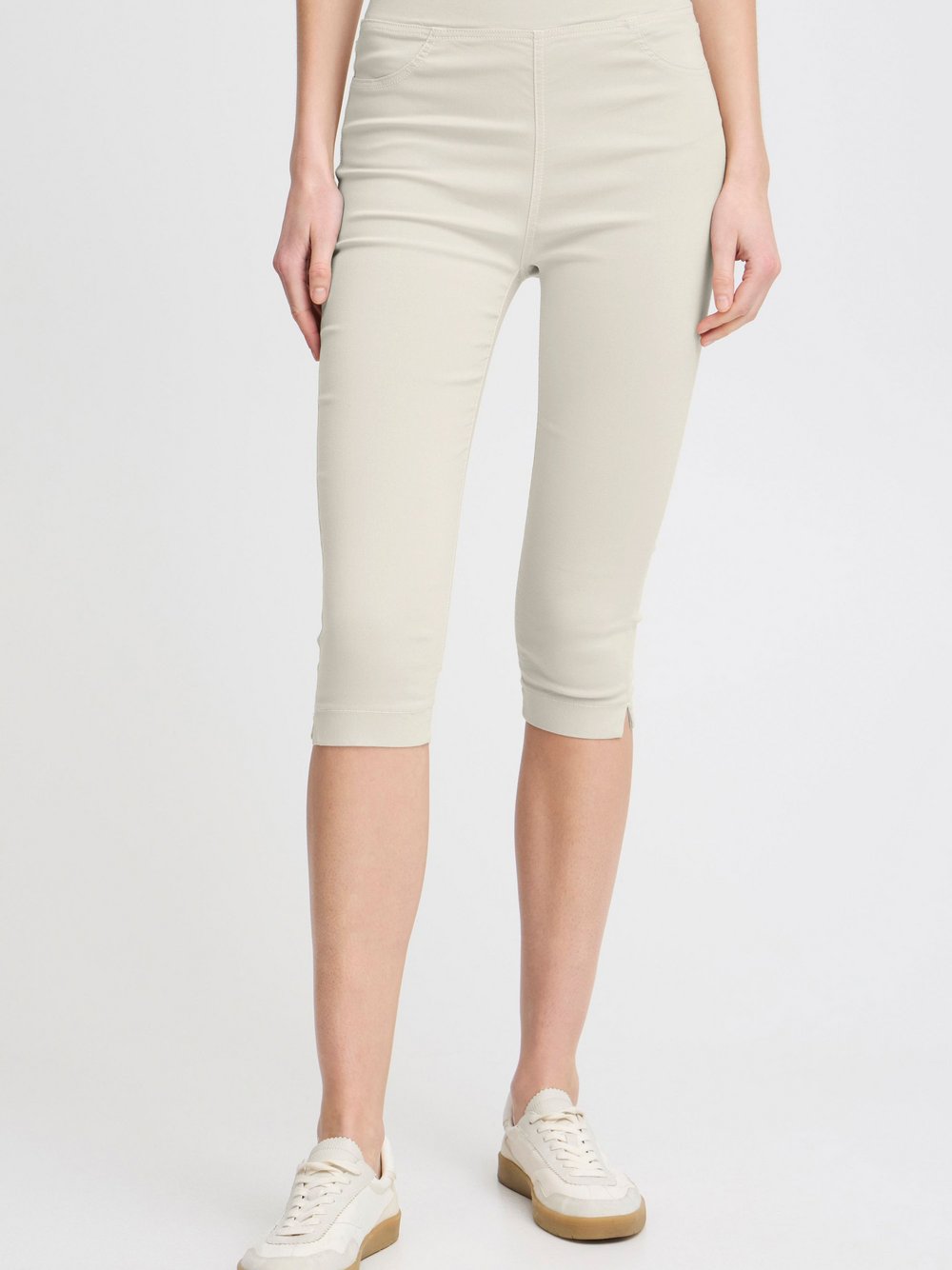 OXMO Stoffhose Damen Viskose beige, L