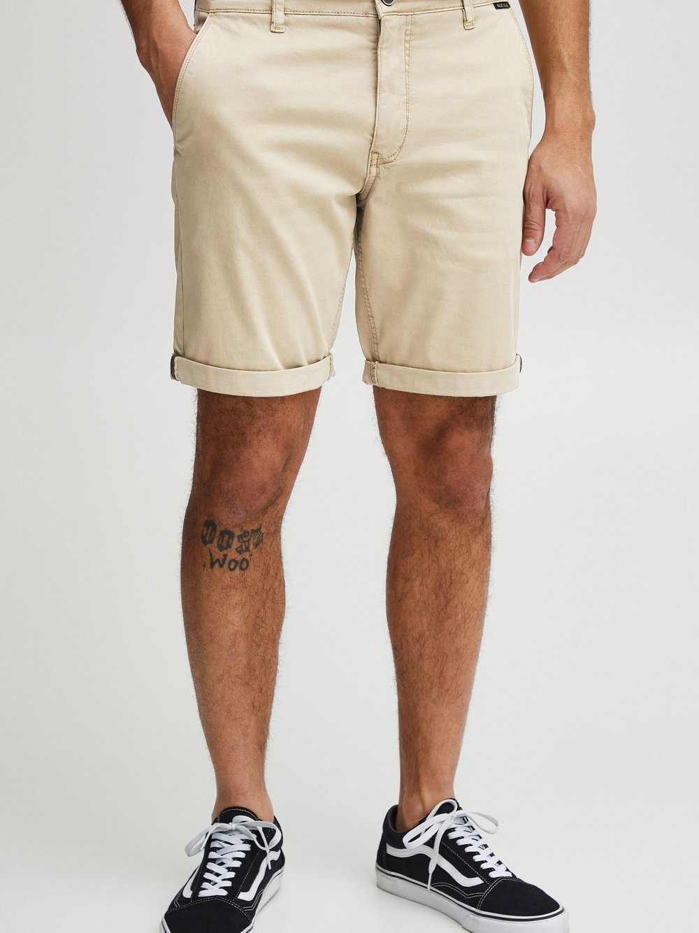 Indicode Chinoshorts Herren Baumwolle beige, XL