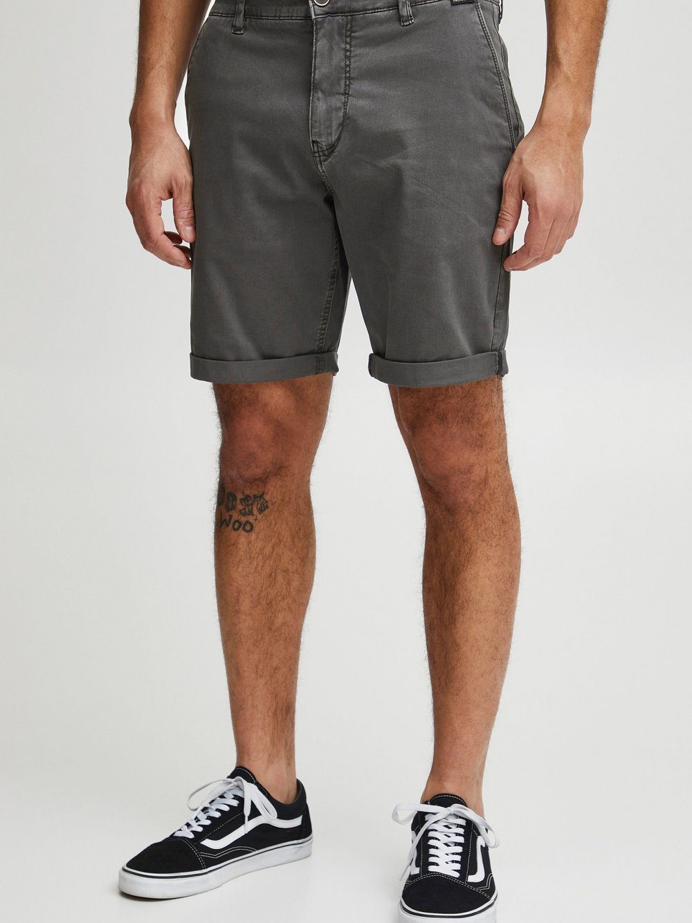 Indicode Chinoshorts Herren Baumwolle grau, XXL