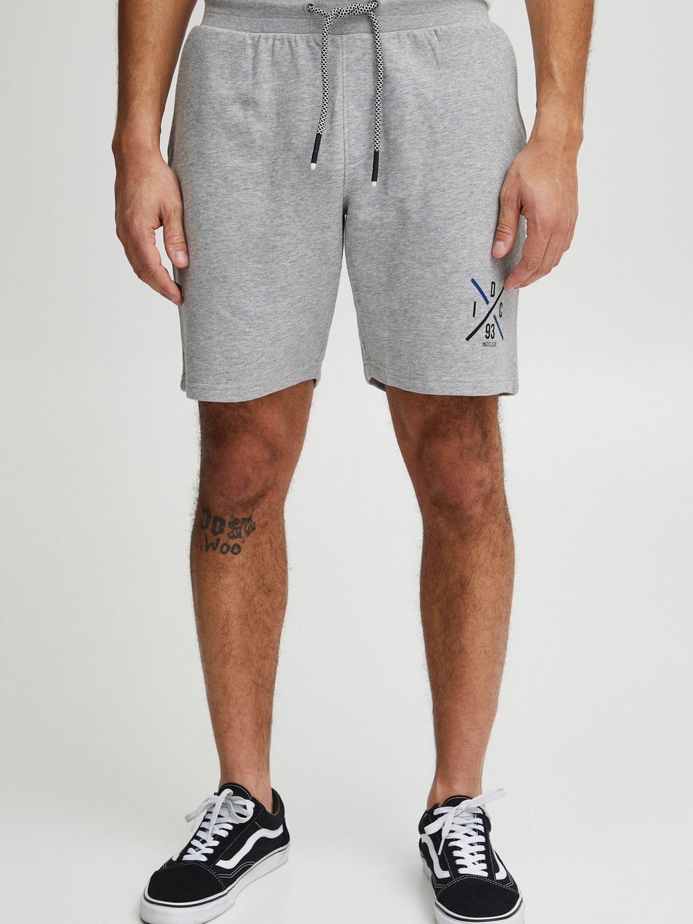 Indicode Sweatshorts Herren Baumwolle grau, XL