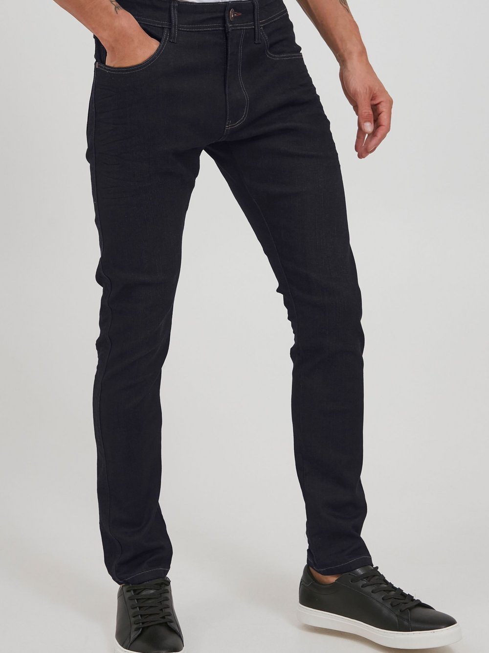 Indicode 5-Pocket-Jeans Herren Baumwolle schwarz, 36-32