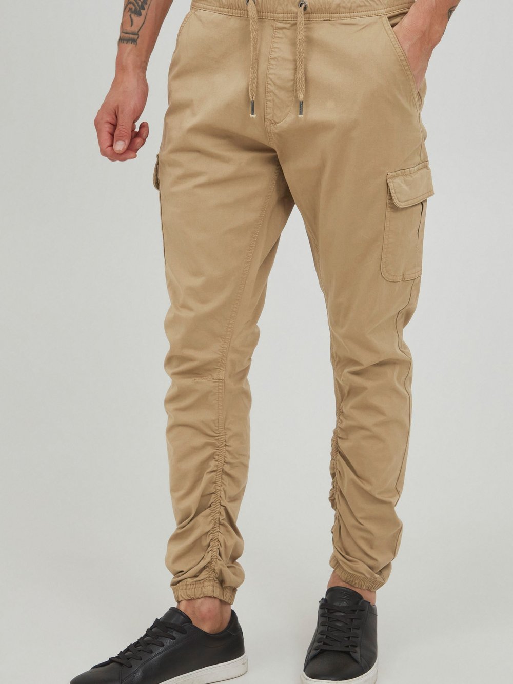 Indicode Cargohose Herren Baumwolle beige, L