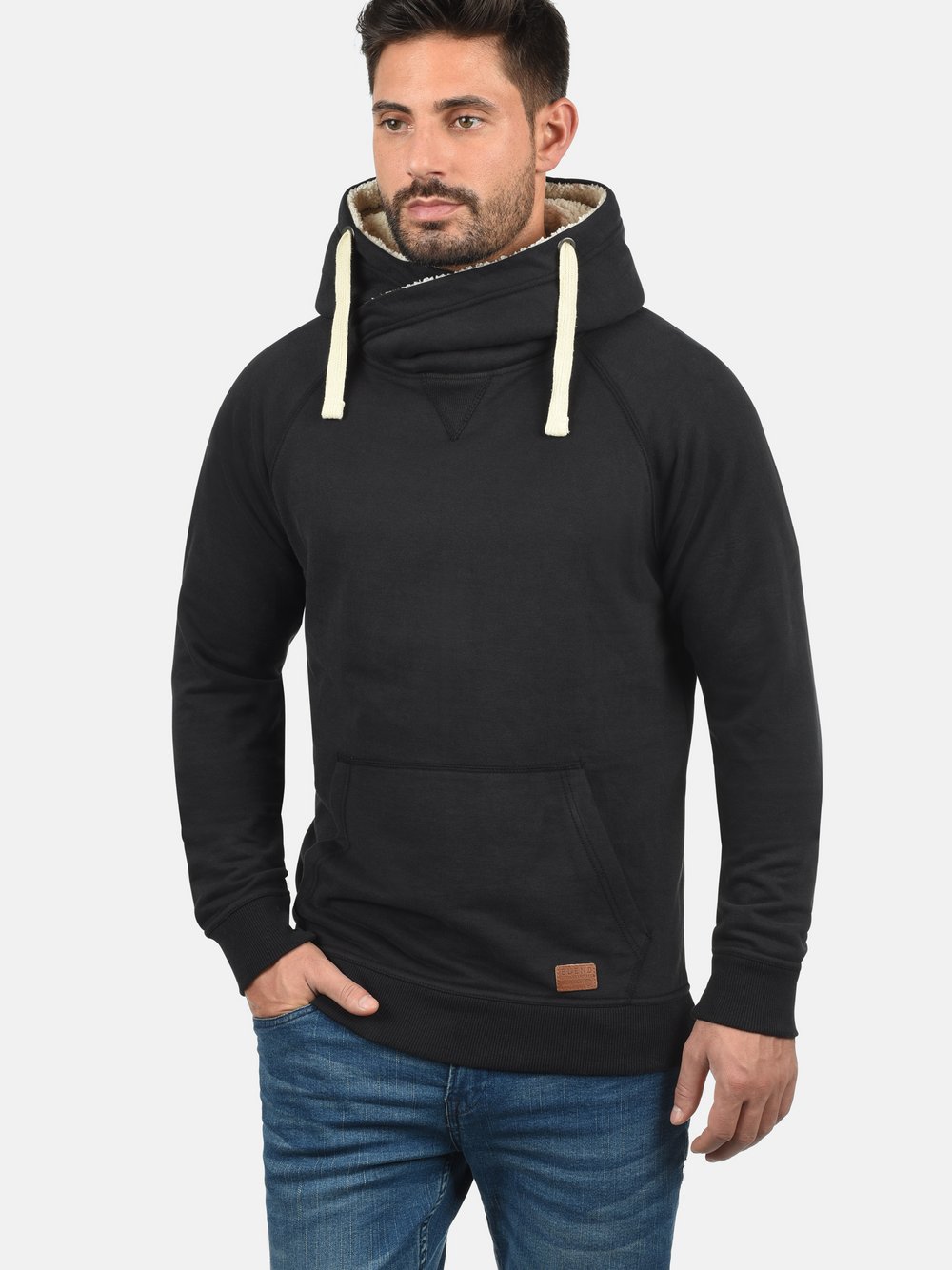 BLEND Hoodie Herren Baumwolle schwarz, M