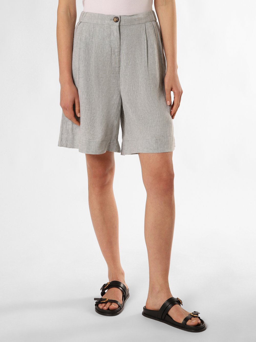 Msch Copenhagen Shorts mit Leinen-Anteil Damen mehrfarbig meliert, XS