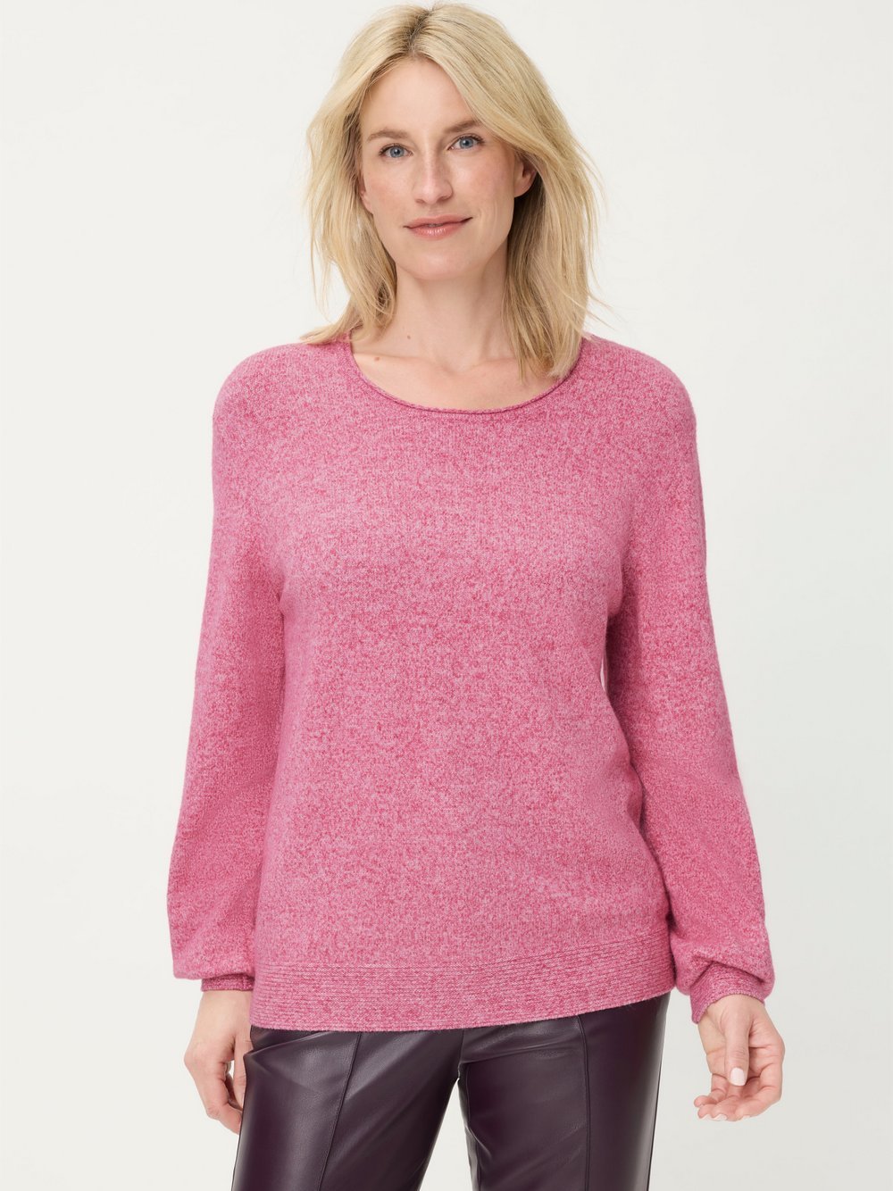 Thumbnail - Olsen Strickpullover Damen Viskose rosa meliert, 40