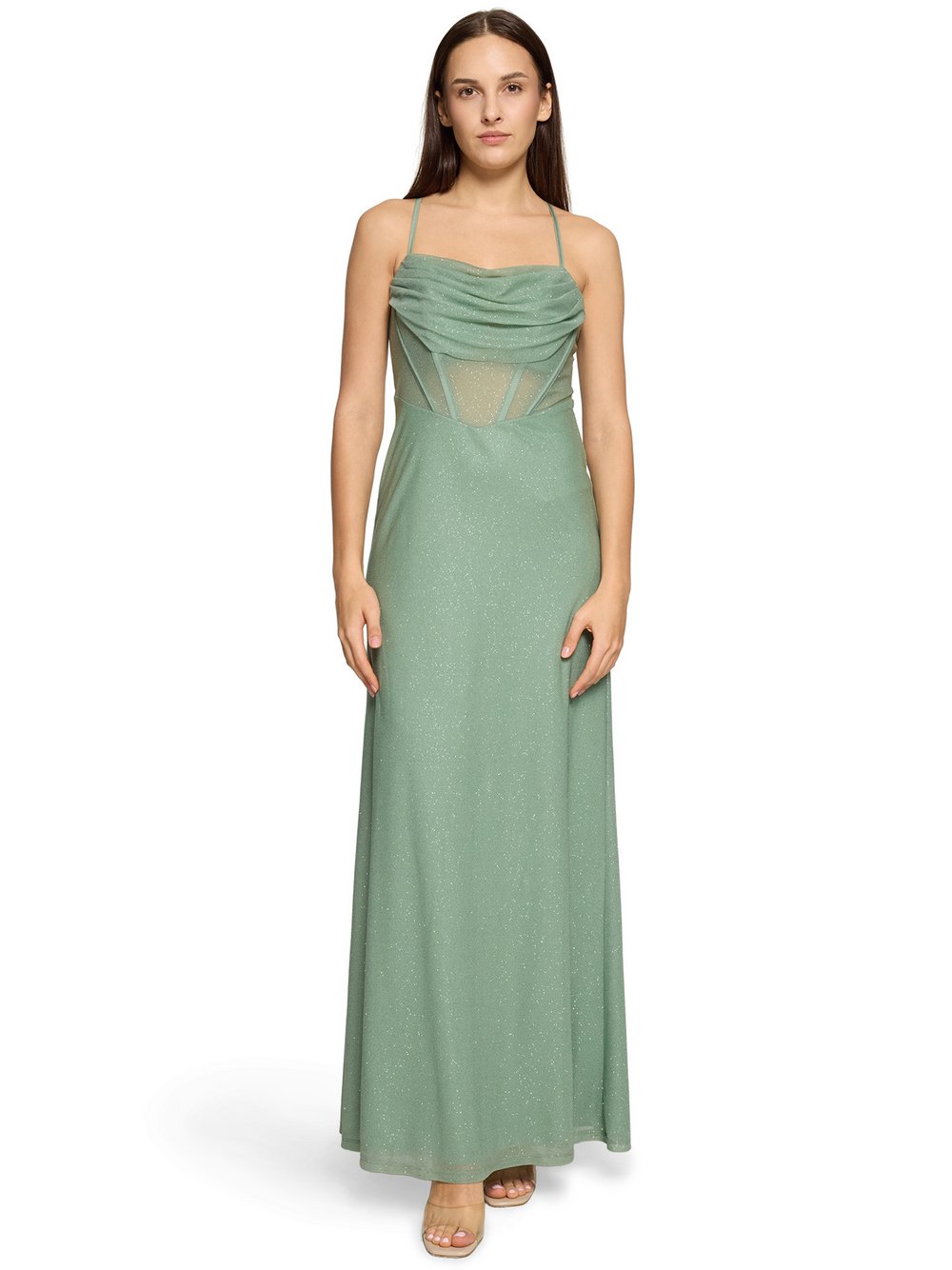 VM Abendkleid Damen Chiffon grün, 38