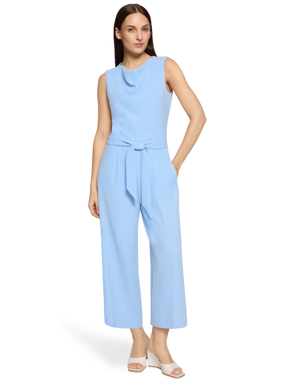 Betty & Co Jumpsuit Damen blau strukturiert, 34