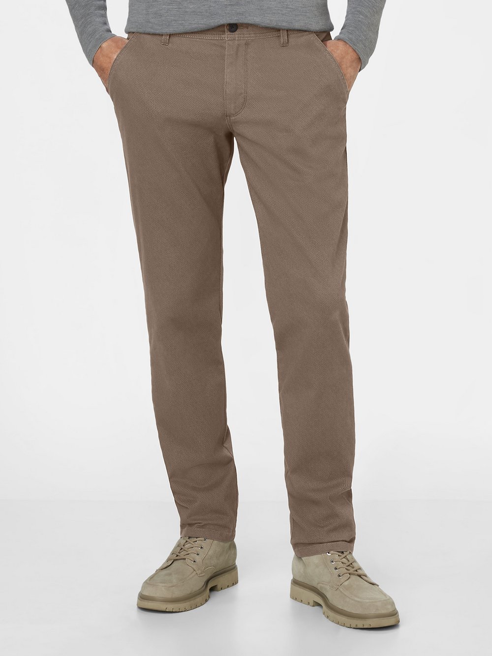 Redpoint Chino Herren Baumwolle braun bedruckt, 34-30