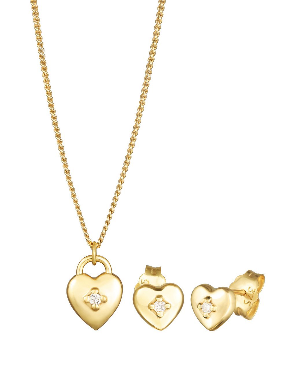 Elli Diamonds Schmuckset Damen Gelbgold gold, 45