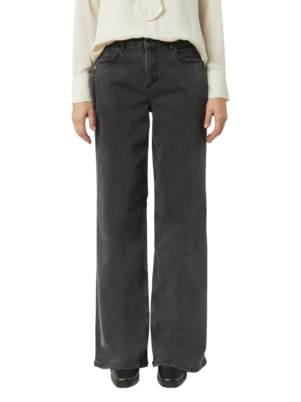 comma Jeans Damen Baumwolle grau, 36