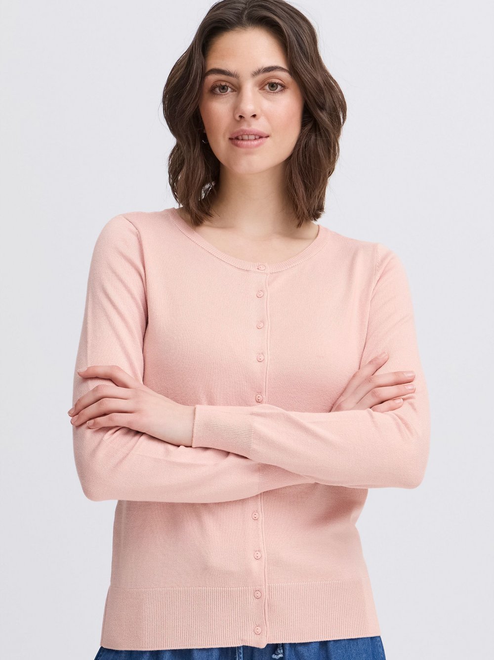 fransa Cardigan Damen Viskose rosa, M