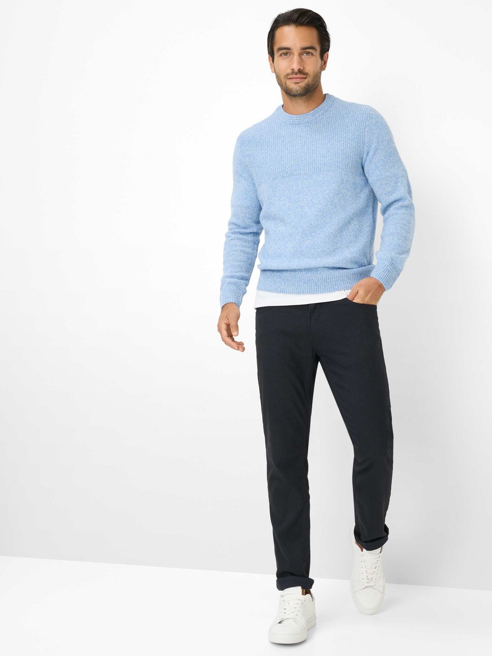 Thumbnail - BRAX Stoffhose Herren Baumwolle blau, 38-32