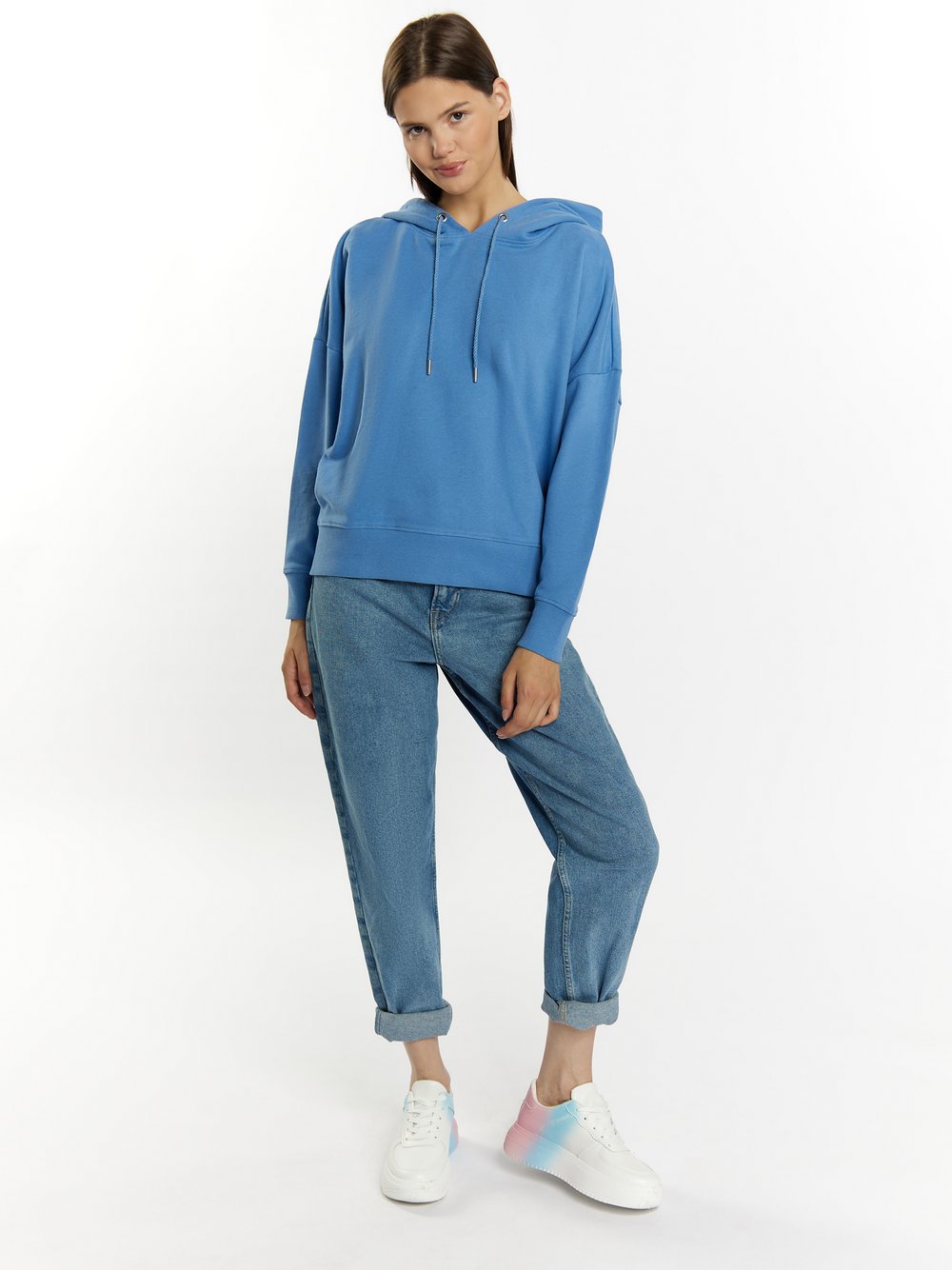 MyMo Hoodie Damen Baumwolle blau, S