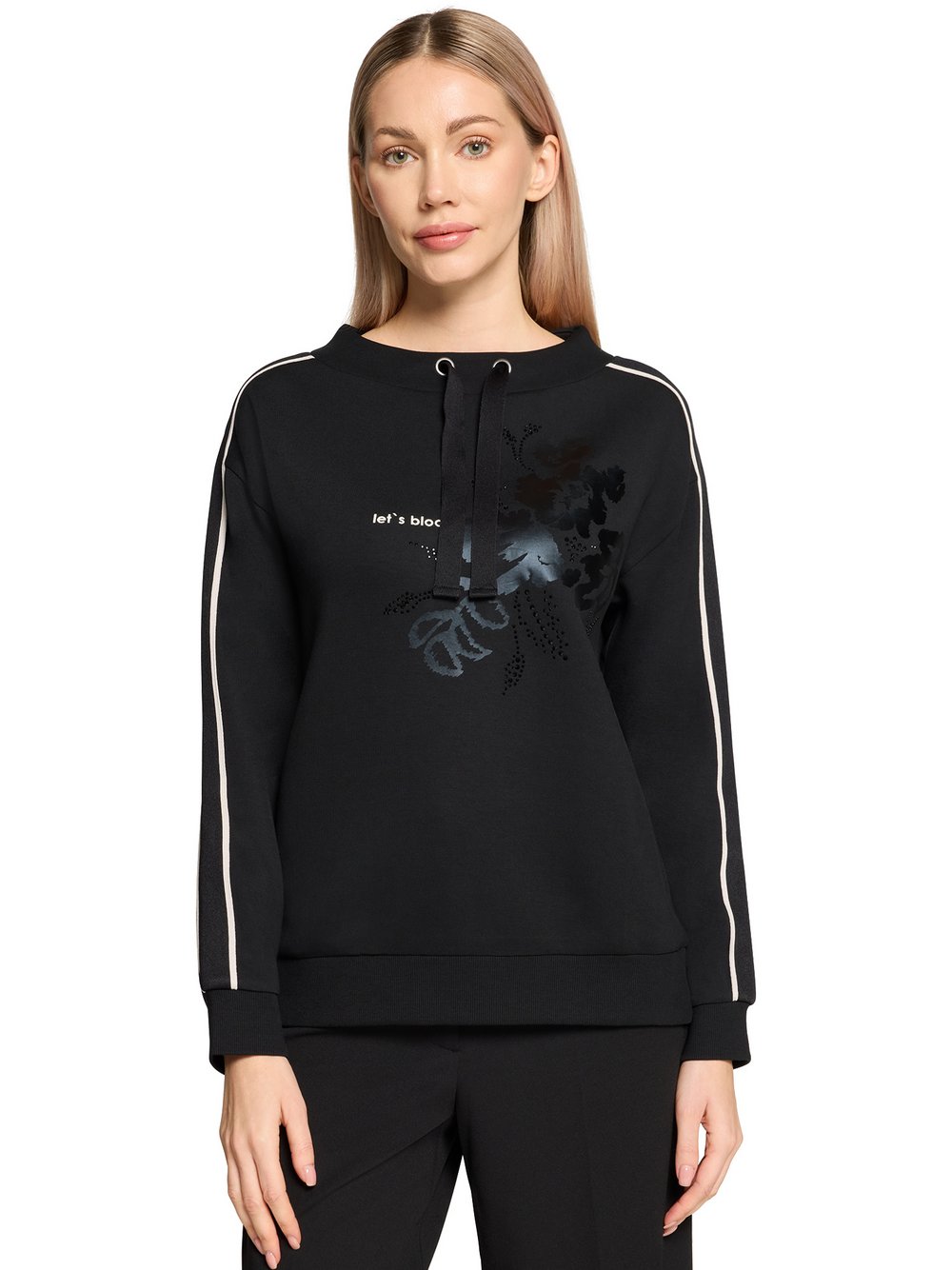 Betty Barclay Sweatshirt Damen Viskose schwarz bedruckt, 42