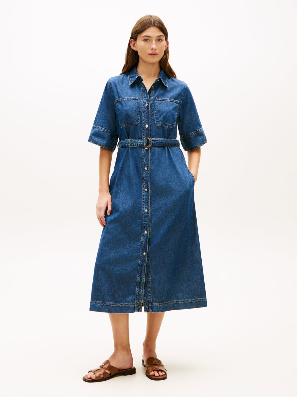 VAN GRAAF Tommy Hilfiger Damen Denim Jeanskleid Baumwolle (100%) Blau, Größe 38